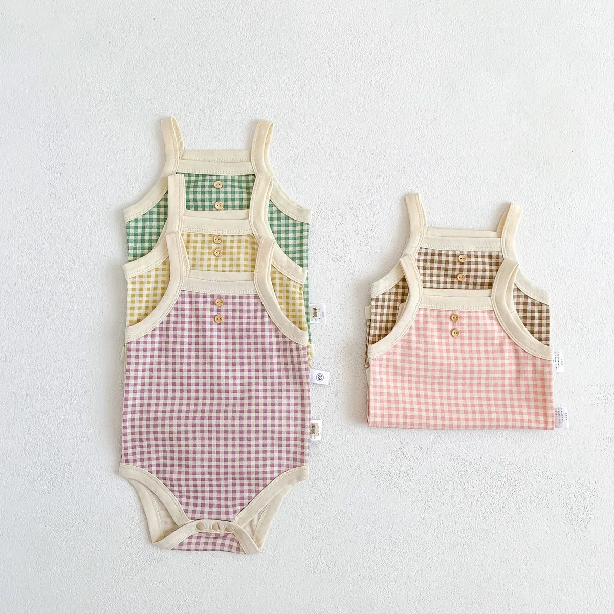 Body Xadrez Baby Chic Alcinhas