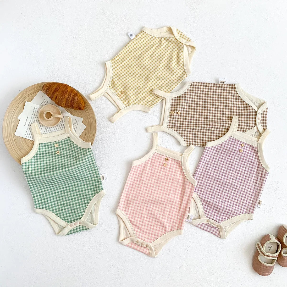 Body Xadrez Baby Chic Alcinhas